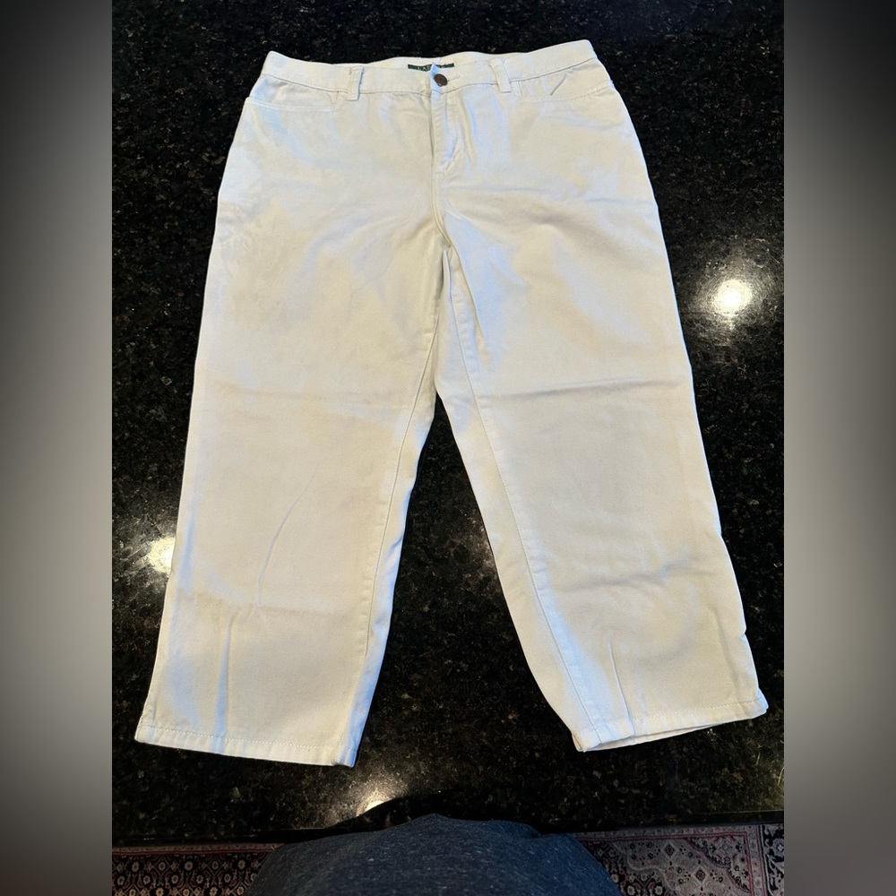 Lauren Ralph Lauren White Classic Midcalf Cropped Jeans Size 6